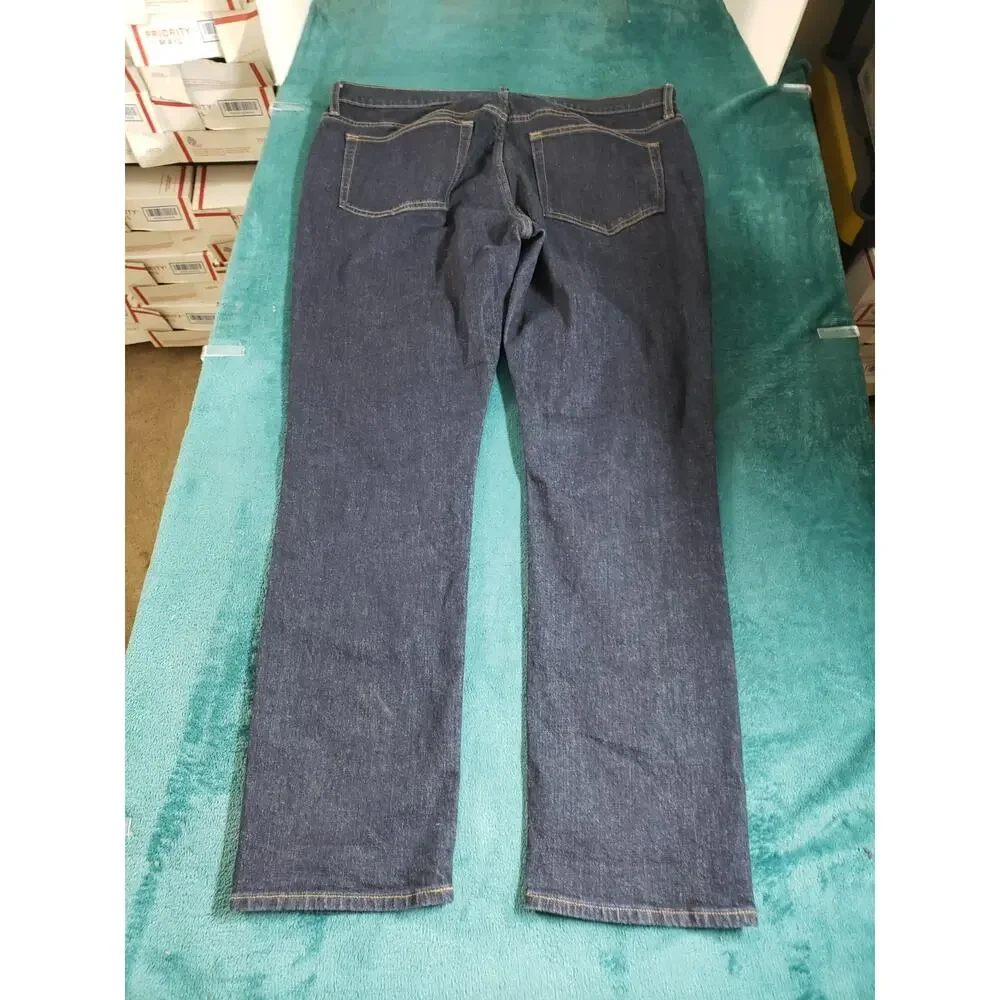 J.Crew Jeans Size 36x30 Mens Blue Denim Pant Stretch Dark Mid Rise Slim Straight